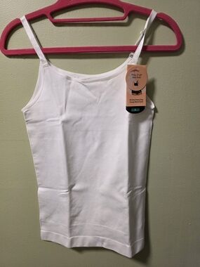 Shapermint White Scoop Neck Seamless Cami